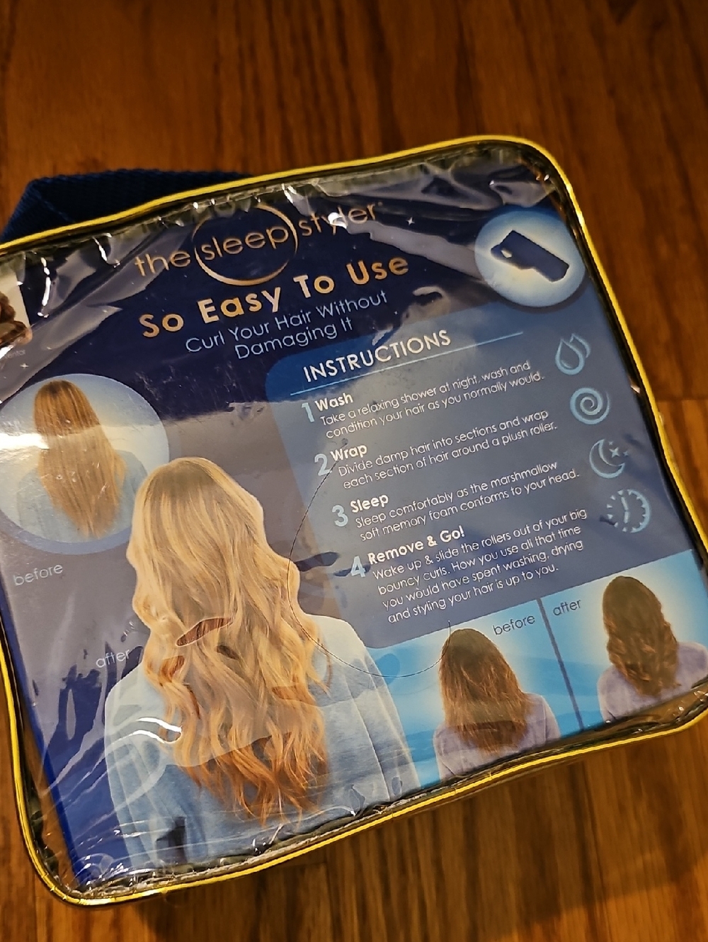Nwt Mini Heat-Free Hair Rollers - Blue - Picture 2 of 3